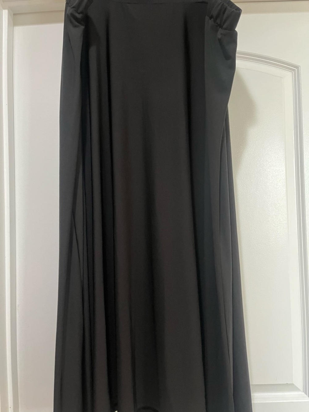 Roaman's Black Flowing Maxi Skirt